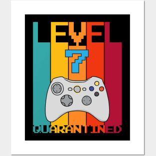 Level 7 Quarantined 7th Video Gamer Quarantine birthday Posters and Art